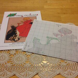 Rare Counted Cross Stitch Pattern, Ladybug Designs